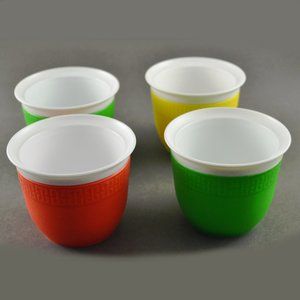 Set of 4 Olympian Therm-O-Ware Insulated Small Flared Cup Bowls